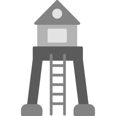 Askeri kule modern ikon vektör illüstrasyonu