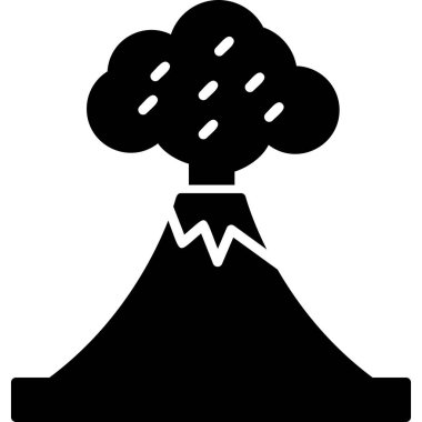 Yanardağ. Web simgesi basit illüstrasyon 