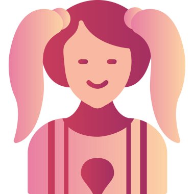 kadın web simgesi vektör illüstrasyonu