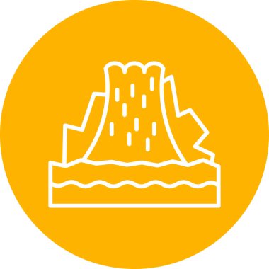 Bir plaj simgesinin vektör çizimi