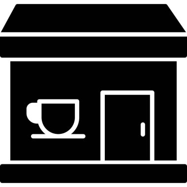 Kafe ikonu, modern tasarım illüstrasyonu