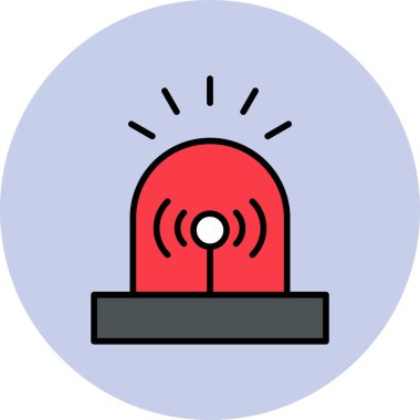 Siren modern simge, vektör çizimi 