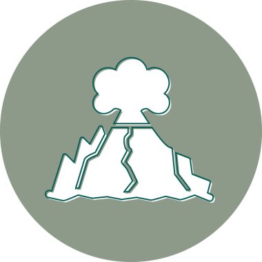 Yanardağ. Web simgesi basit illüstrasyon 