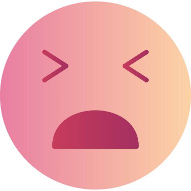 Emoji yüzü, acı, acı illüstrasyon. 