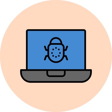 Modern simge, vektör illüstrasyonu hackleniyor