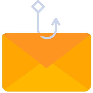 Phishing modern simgesi, vektör illüstrasyonu 