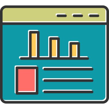 grafik ikonu vektör illüstrasyonu 