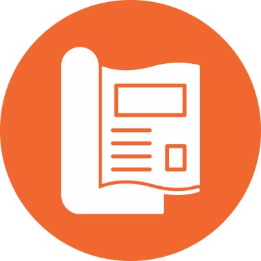 Dergi modern simgesi, vektör illüstrasyonu