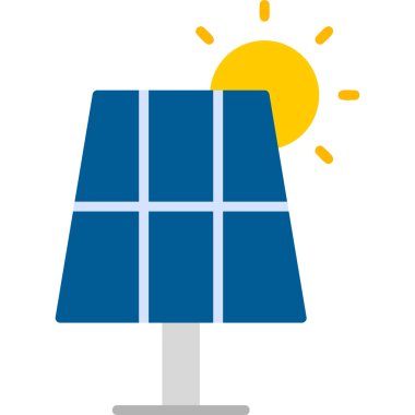 Güneş paneli ikon vektör illüstrasyonu