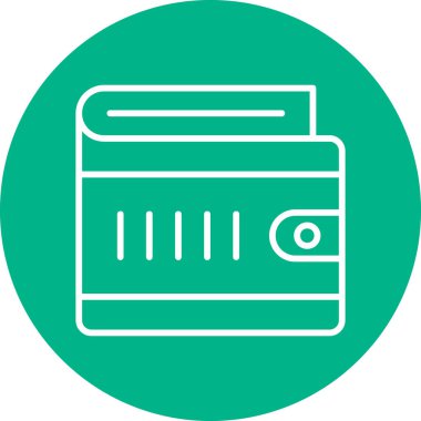 Cüzdan. Web simgesi basit illüstrasyon