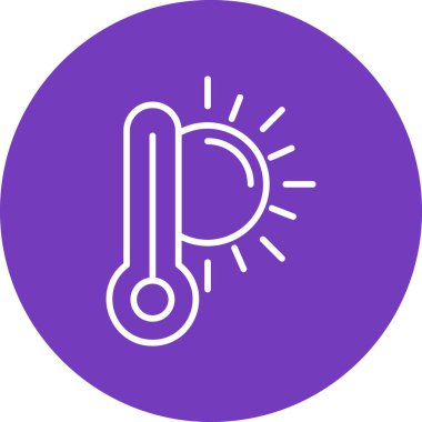 termometre simgesi vektör illüstrasyonu 