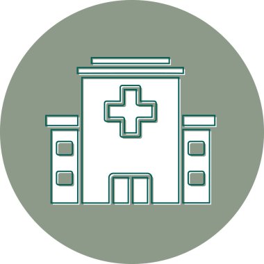 Hastane. Web simgesi basit tasarım