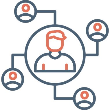 Modern ağ simgesi, vektör illüstrasyonu