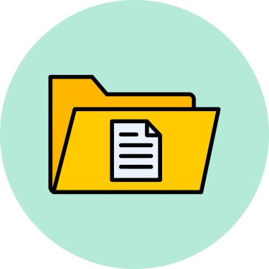 Dosya. Web simgesi basit illüstrasyon 