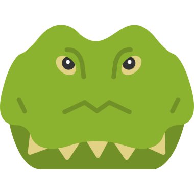 Timsah, web simgesi basit illüstrasyon