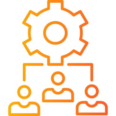 vector illustration of team management modern icon in design