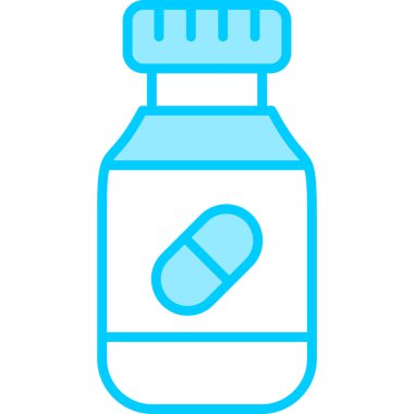 Tıbbi hap ikonu basit bir illüstrasyon