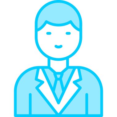 Businessman User logo, simple icon for web page 