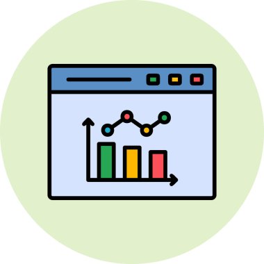 Bar Chart. web icon simple design