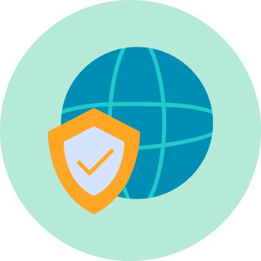 Koruma çizgisi simgesi, vektör illüstrasyonu