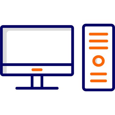 Bilgisayar. Web simgesi basit illüstrasyon