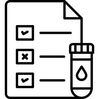 Medical Test Report modern vector icon illustration