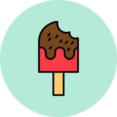 Buz lolipopu modern simge, vektör illüstrasyonu 