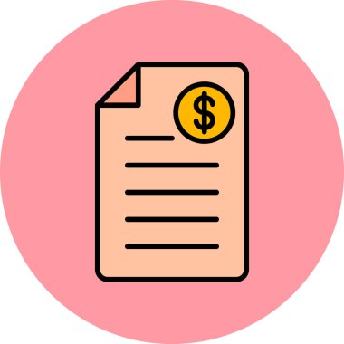 Alışveriş Faturası Vektör belgesi simgesi