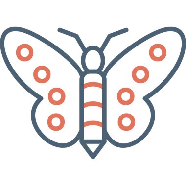 Kelebek. Web simgesi vektör illüstrasyonu