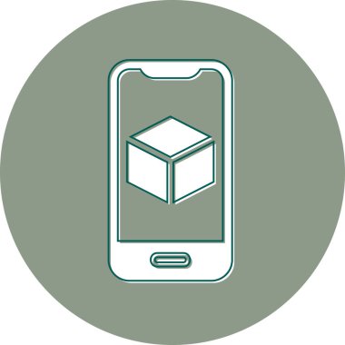 Geliştirilmiş gerçeklik simgesi, modern tasarım illüstrasyonu