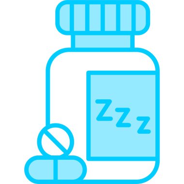 Uyku hapları web simgesi basit bir illüstrasyon