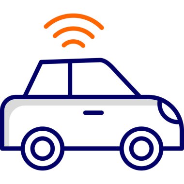 Araba modern simgesi, vektör illüstrasyonu