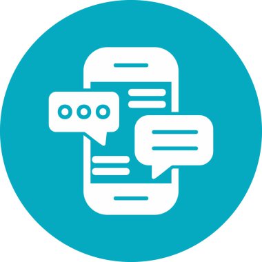 Konuş. Web simgesi basit illüstrasyon