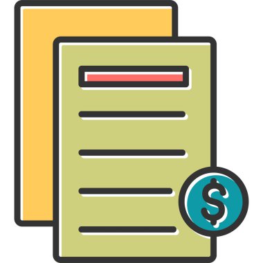 Fatura. Web simgesi basit illüstrasyon