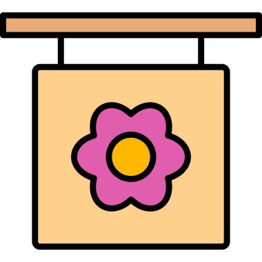 Çiçekçi modern simge, vektör illüstrasyonu