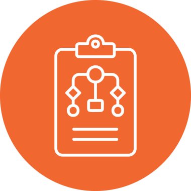 Çalışma akışı modern simgesi, vektör illüstrasyonu 