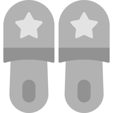 Terlikler modern simge, vektör illüstrasyonu