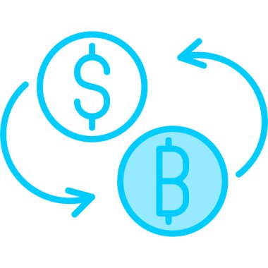 Para Birimi Değişimi Modern simge vektör çizimi