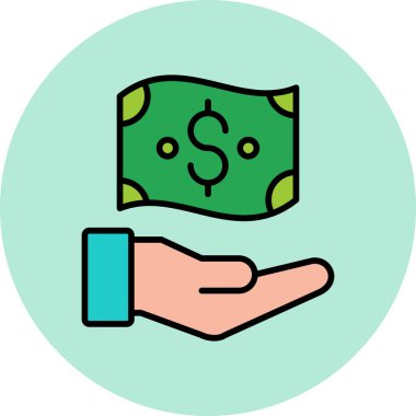 Finans modern simgesi, vektör illüstrasyonu