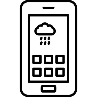 Cep telefonu. Web simgesi basit tasarım