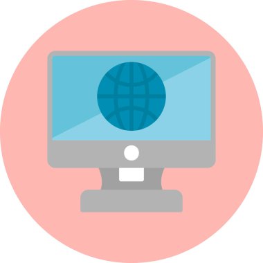 İnternet web simgesi basit illüstrasyon