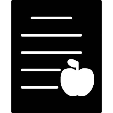 Diyet Planı basit simgesi, vektör illüstrasyonu