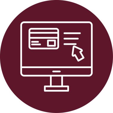 Çevrimiçi ödeme. Basit web illüstrasyonu