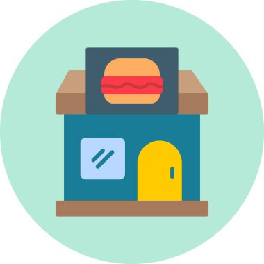 Gıda Dükkanı illüstrasyon web simgesi