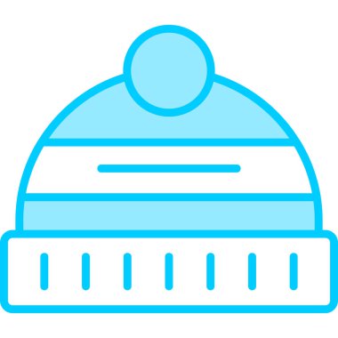 Kış Şapkası. Web simgesi basit illüstrasyon