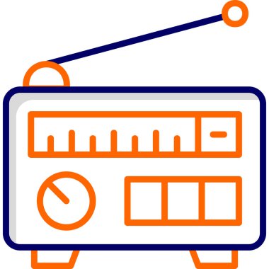 radyo, web basit simge illüstrasyonu