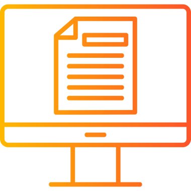 Çevrimiçi test modern simgesi, vektör illüstrasyonu