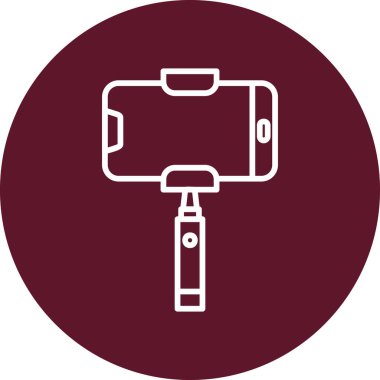 Selfie Çubuk vektör renk simgesi 