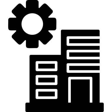 Bina. Web simgesi basit illüstrasyon