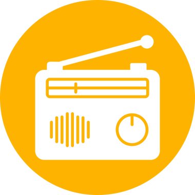 radyo, web basit simge illüstrasyonu